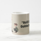 Mug Built By Love. Guided By Dad (Centre)