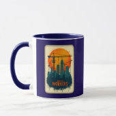 Mug Built by Workers City Builder Labor Day Design (Gauche)