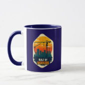 Mug Built by Workers Industrial Skyline Labor Day Shir (Gauche)
