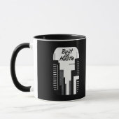 Mug Built on Hustle City Skyline Minimalist Design (Gauche)