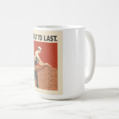 Mug Built To Last Mason Construction Worker Art - Prof (Devant droit)