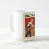 Mug Built To Last Mason Construction Worker Art - Prof (Devant gauche)