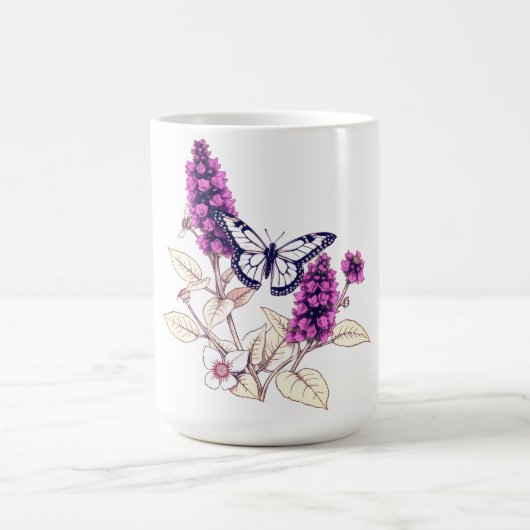 Mug Buisson de papillon magenta (Centre)