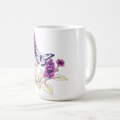 Mug Buisson de papillon magenta (Devant droit)
