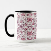 Mug Buissons, magenta foncé et rose sur blanc (Gauche)