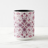 Mug Buissons, magenta foncé et rose sur blanc (Centre)