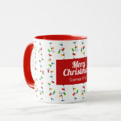 Mug Bulbs Red Simple Christmas Lights (Devant gauche)