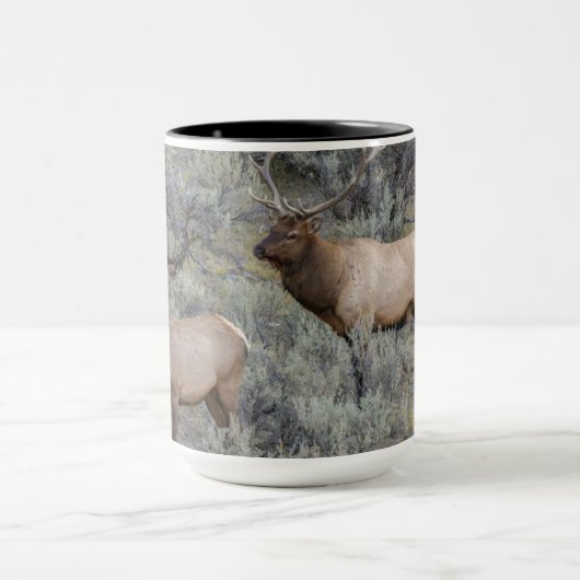 Mug Bull Elk | Parc national de Yellowstone, Wyoming (Centre)
