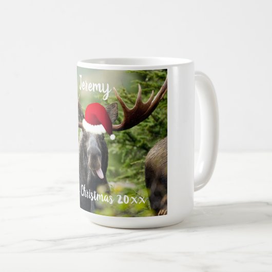 Mug Bull Moose à Santa Hat   (Devant droit)