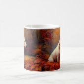 Mug Bull Terrier à l'automne Leaves automne Inspire (Centre)