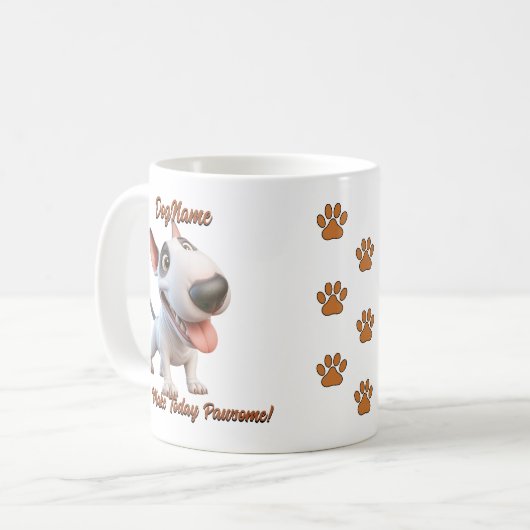 Mug Bull Terrier - Ajouter le nom du chien, modifier l (Devant gauche)