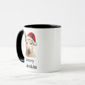 Mug Bull Terrier Chien Santa Hat Noël (Devant gauche)