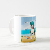 Mug Bull Terrier Dog sur la plage (Devant gauche)