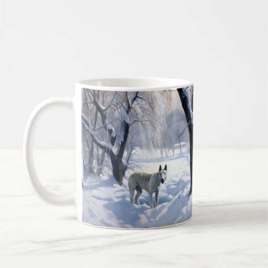 Mug Bull Terrier Laisser neiger Noël (Gauche)