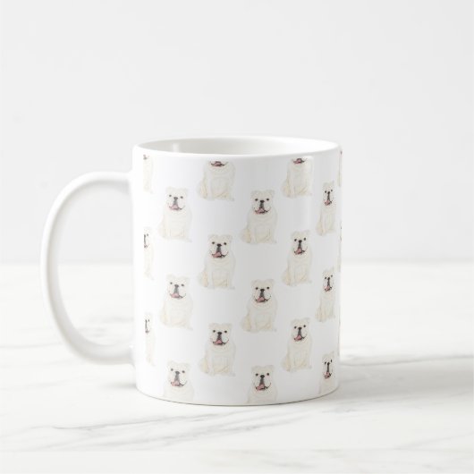 Mug Bulldog anglais (blanc) (Gauche)