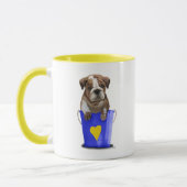 Mug Bulldog Bucket Of Love Blue (Gauche)