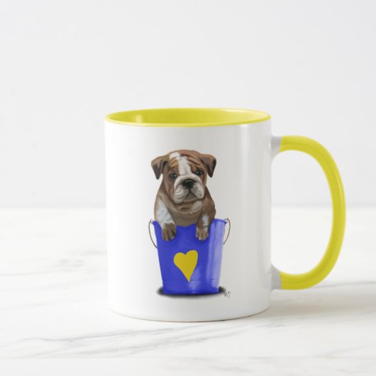 Mug Bulldog Bucket Of Love Blue (Droite)