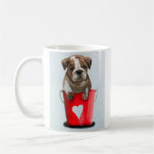 Mug Bulldog Bucket Of Love Red 2 (Gauche)