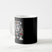 Mug Bulldog Floral Red Rose Mens Womens  (Devant gauche)