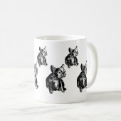 Mug Bulldog Français Chien Chien Chien Chien Tiré Art (Devant droit)