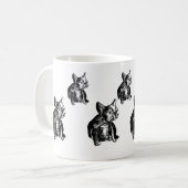 Mug Bulldog Français Chien Chien Chien Chien Tiré Art (Devant gauche)
