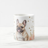 Mug Bulldog français Whimsical avec des accents florau (Centre)