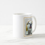 Mug Bulldog Painting - Joli art original chien (Devant droit)