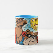 Mug Bulldog Superhero Flying with Cape (Centre)