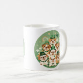 Mug Bulldogs anglais de la Saint-Patrick (Devant droit)