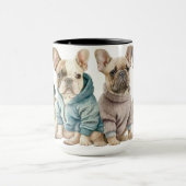 MUG BULLDOGS FRANÇAIS ADORABLES AVEC SWEATERS (Centre)