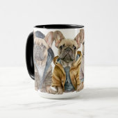 MUG BULLDOGS FRANÇAIS ADORABLES AVEC SWEATERS (Devant gauche)