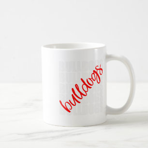 Mug Bulldogs Red School Sports Fan Team Spirit