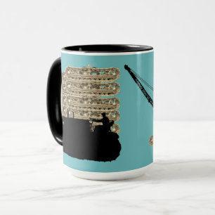 Mug Bulldozer d'art de l'ingénieur d'exploitation de l