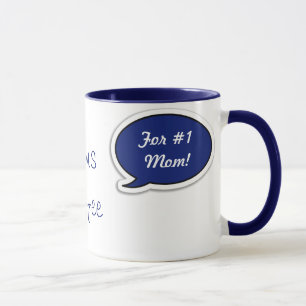 Mug Bulle bleu-foncé personnalisée de la parole
