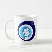 Mug bulle bleue d'hillary clinton (Gauche)