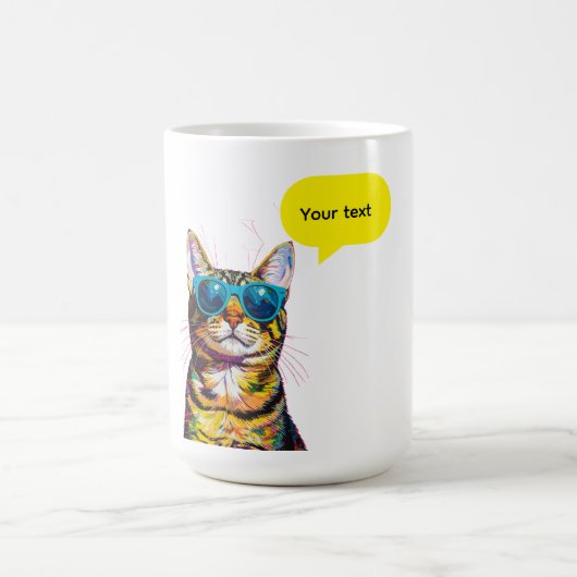 Mug Bulle de dialogue de chat drôle design (Centre)
