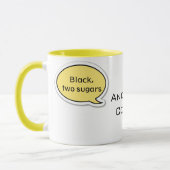 Mug Bulle jaune personnalisée de la parole (Gauche)