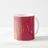 Mug Bulle numérique rose et orange (Devant droit)