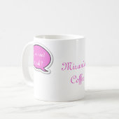 Mug Bulle rose personnalisée de la parole (Devant gauche)