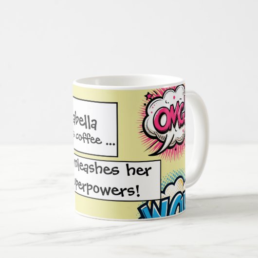 Mug Bulles de texte de bande dessinée drôles (Devant droit)