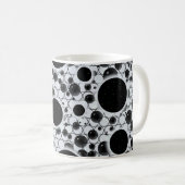 Mug Bulles d'espace - Paillettes blanches (Devant droit)
