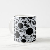 Mug Bulles d'espace - Paillettes blanches (Devant gauche)
