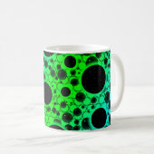 Mug Bulles d'espace - Taches - Vert/Cyan (Devant droit)