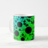 Mug Bulles d'espace - Taches - Vert/Cyan (Devant gauche)