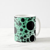 Mug Bulles d'espace tachetées - Blanc/Menthe (Devant droit)