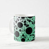 Mug Bulles d'espace tachetées - Blanc/Menthe (Devant gauche)
