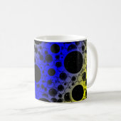 Mug Bulles d'espace tachetées - Bleu/Jaune (Devant droit)