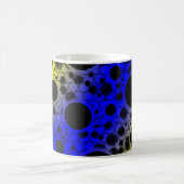 Mug Bulles d'espace tachetées - Bleu/Jaune (Centre)