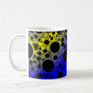 Mug Bulles d'espace tachetées - Bleu/Jaune