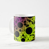 Mug Bulles d'espace tachetées - Citron/Violet (Devant gauche)